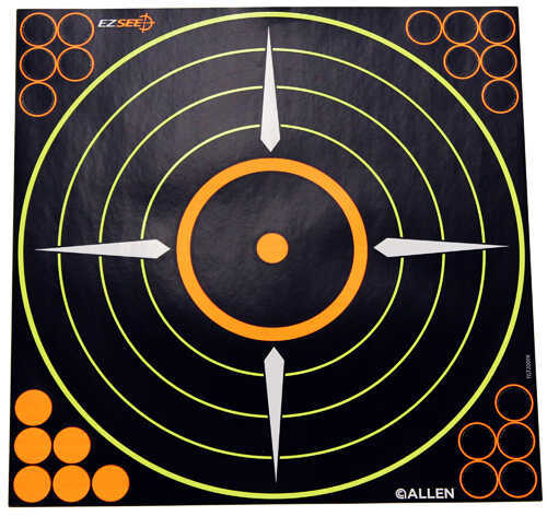 Allen Cases EZ SEE Adhesive Bullseye Target 17"x17" Paper 5 Pack Md: 15225