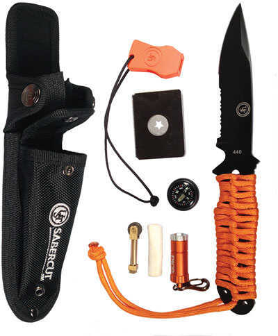 Click to see larger image. UST - Ultimate Survival Technologies Paracord Handle 4" Blister Knife FS 20-719-08 Fixed Blade Orange