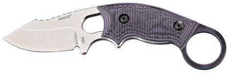 Hogue Ex-F03 Karam Fixed Blade Neck Knife 2.25" Clip Point G10 G-Mascus Purple Scales Black Sheath