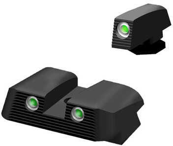 Click to see larger image. HiViz Sight Systems NITESIGHT Tritium Front & Rear Set for Glock 9mm .40 S&W 357