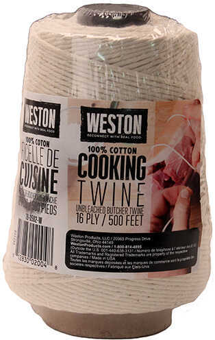 Weston Products Cooking Twine Cone 500' 16-Ply Natural Cotton Md: 19-0502-W