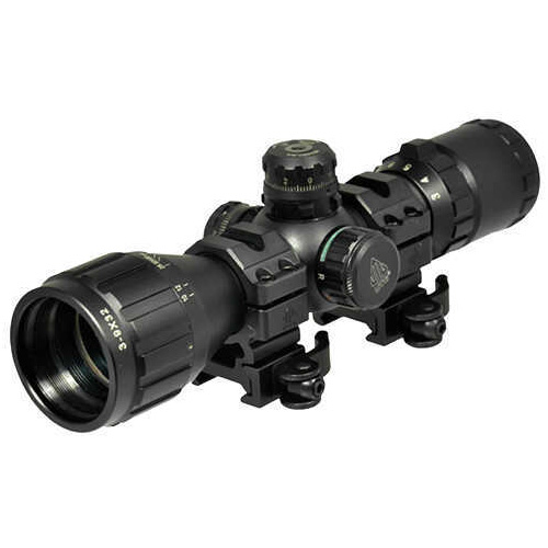 Leapers Inc. - UTG BugBuster Rifle Scope 3-9X 32 1" Red/Green Illuminated Mil-dot Reticle with Rings Black Finish SCP-M3