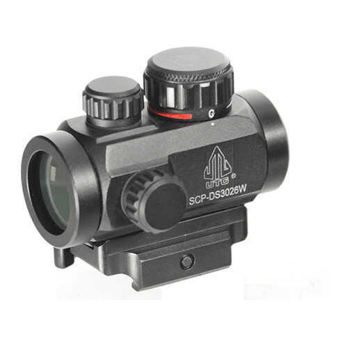 Leapers Inc. - UTG Instant Target Aiming Sight 2.6" 30mm Fits Picatinny Black Finish Red/Green CQB Micro Dot w/Integral