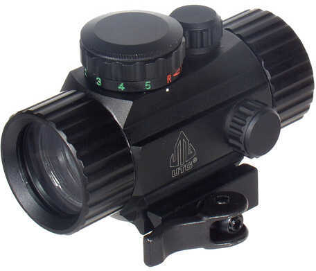 Leapers Inc. - UTG Instant Target Aiming Sight 3.8" 38mm Black Finish Red/Green Circle Dot w/Integral QD Mount SCP-RG40C