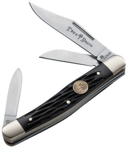 Boker USA Inc. Knives Medium Stockmn Jigged Black Clam Pack Md: 110728C