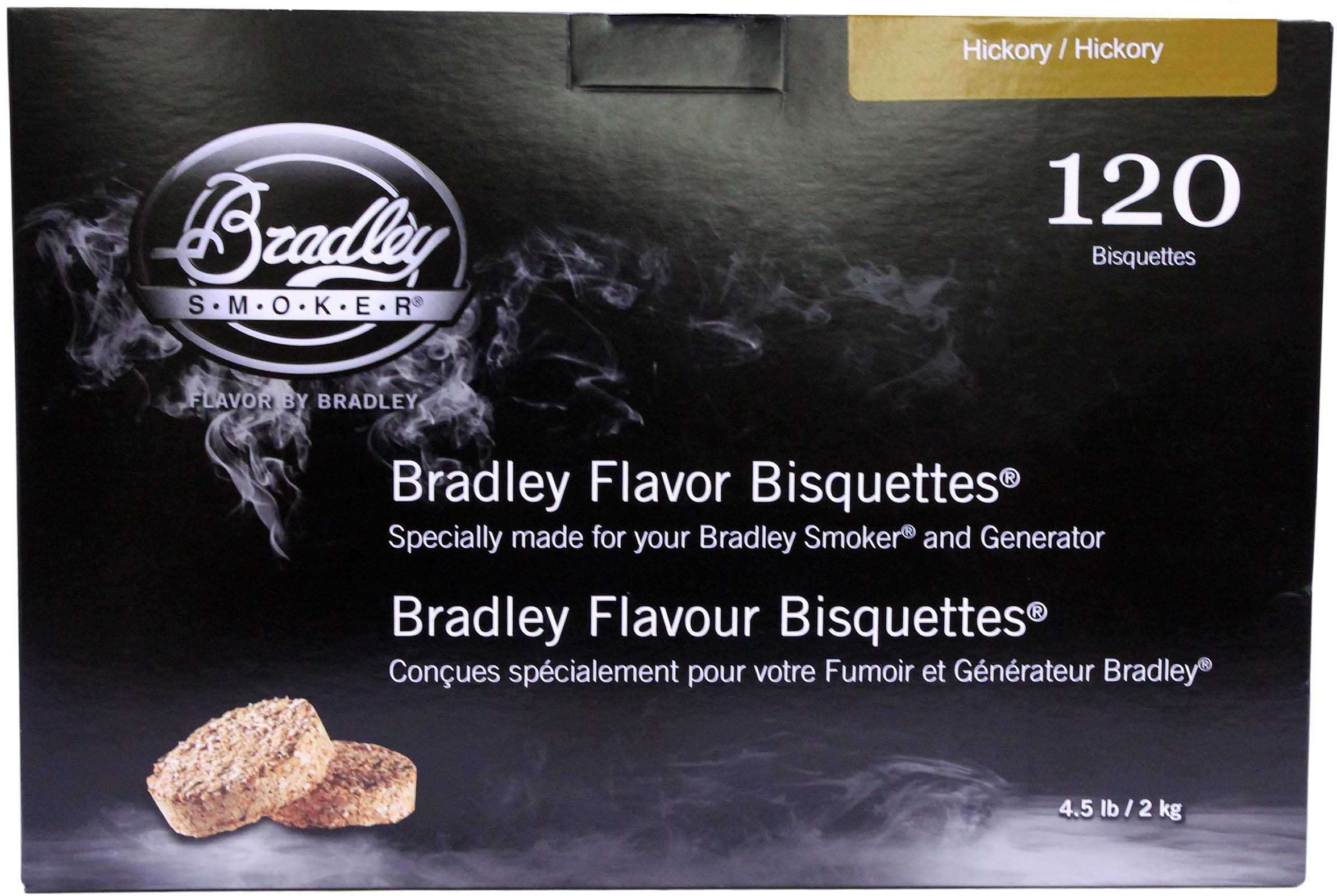 Bradley Technologies Smoker Bisquettes Hickory, 120 Pack Md: BTHC120