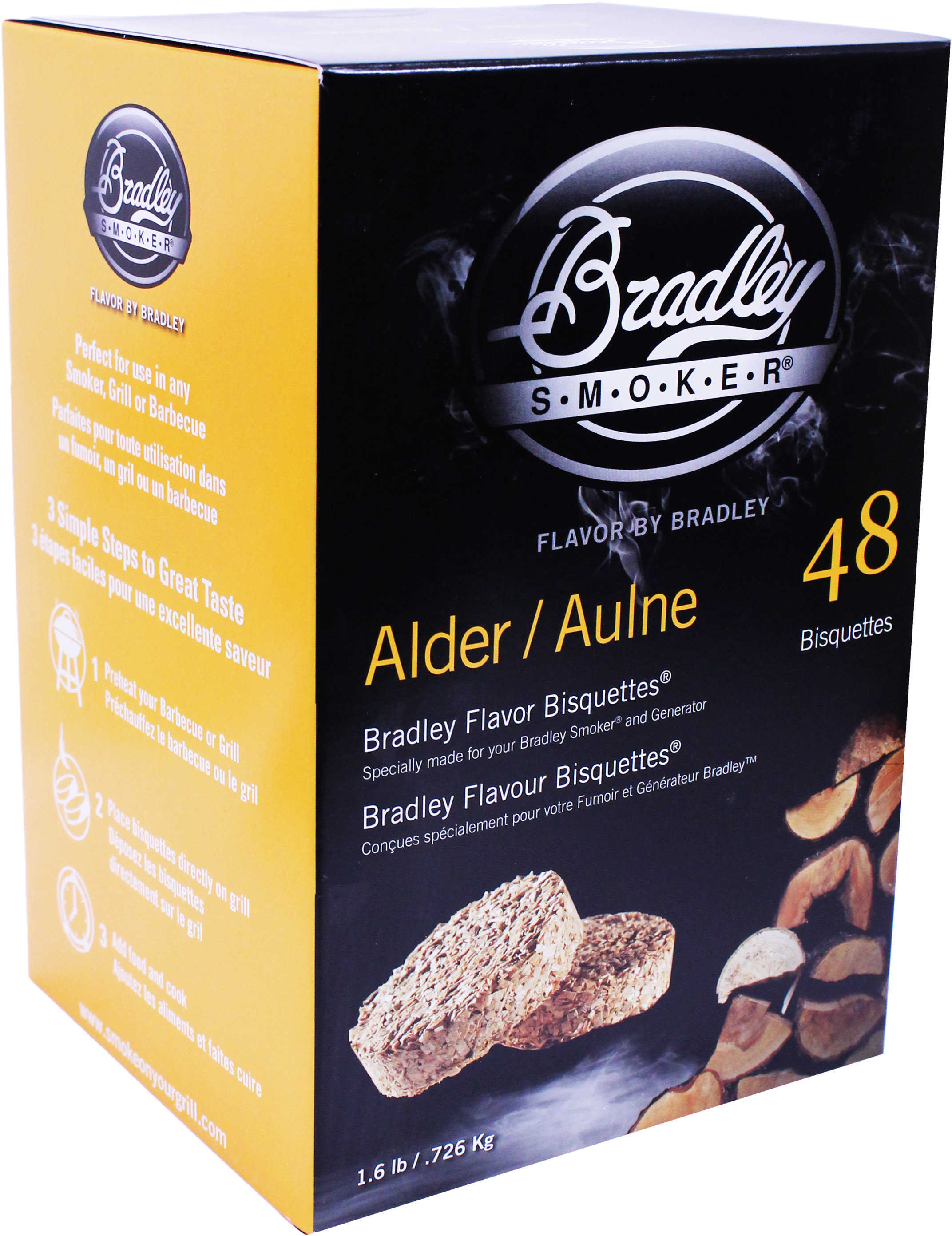 Bradley Technologies Alder Bisquettes 48 Pack BTAL48