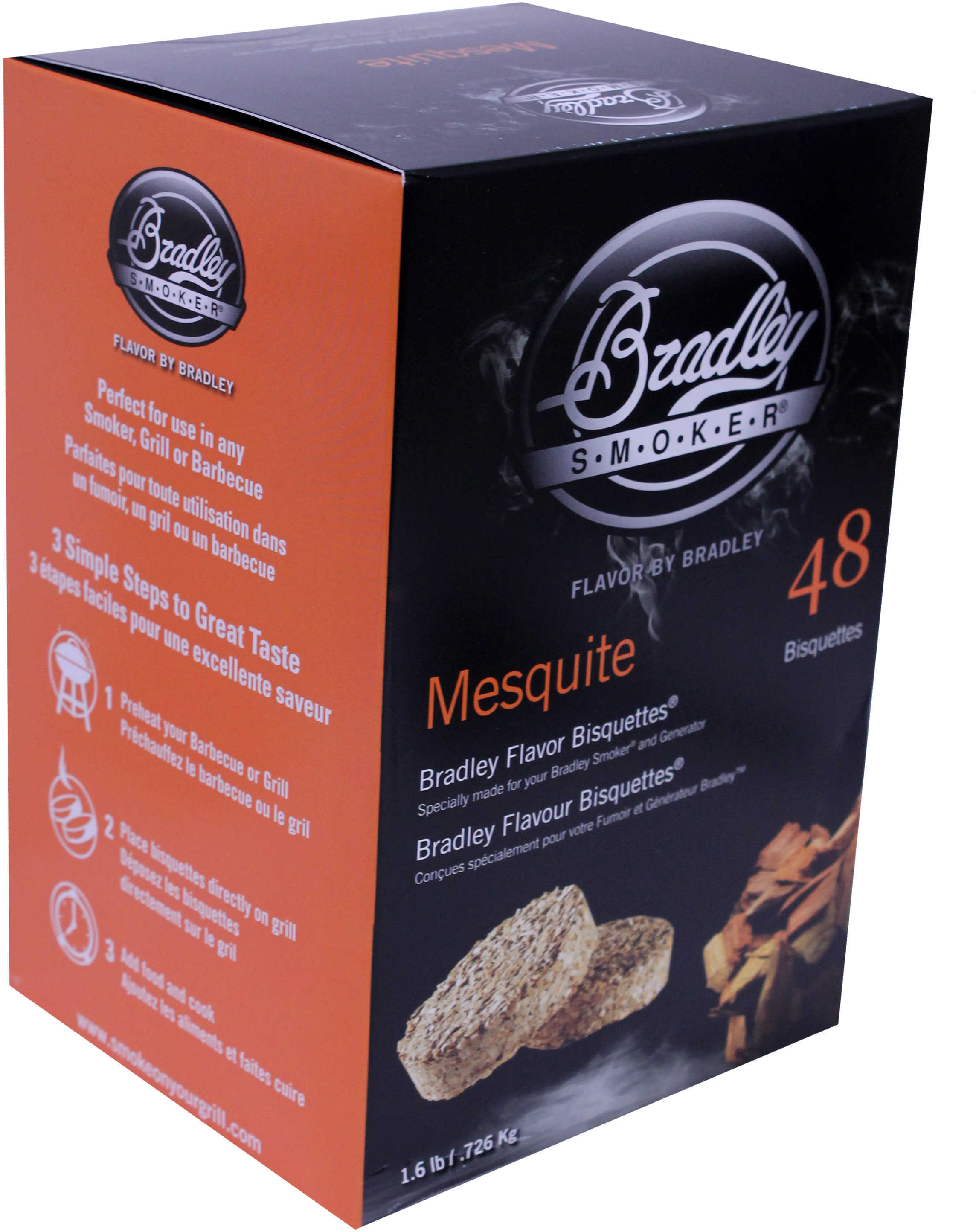 Bradley Technologies Smoker Bisquettes Mesquite (48 Pack) BTMQ48