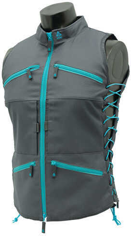 Leapers True Huntress Female Vest, Gray/Blue Md: Pvc-Vf21Gb