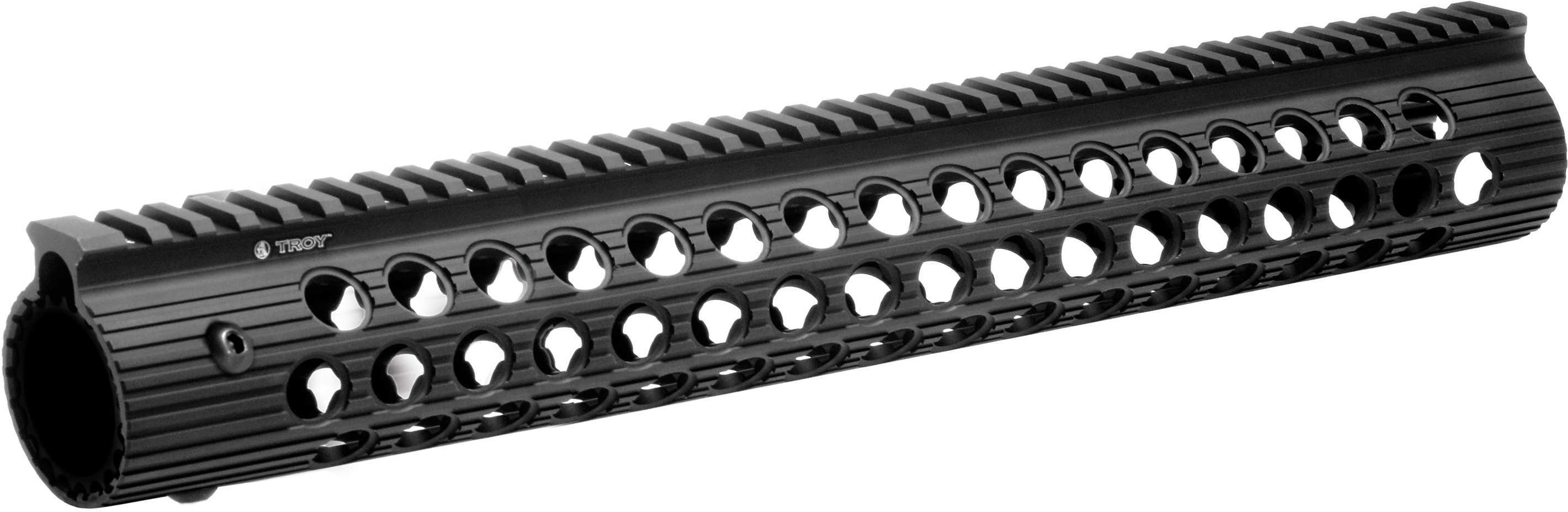 Troy BattleRail Alpha 15" Free Floating Low Profile No Sight Black Finish STRX-AL1-15BT-01