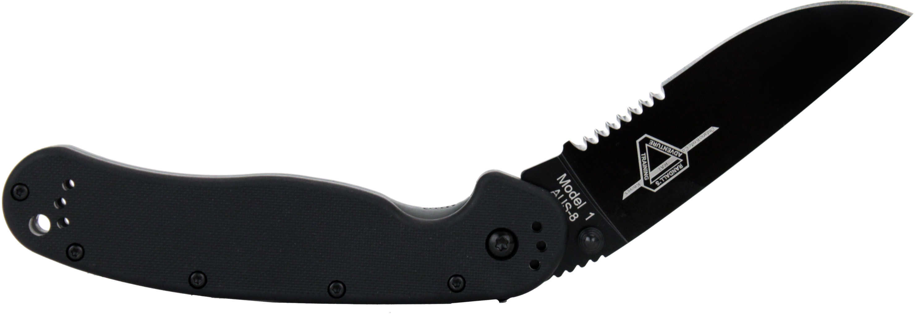 Ontario Knife Company RAT Folder - Black Partial Serration 8847
