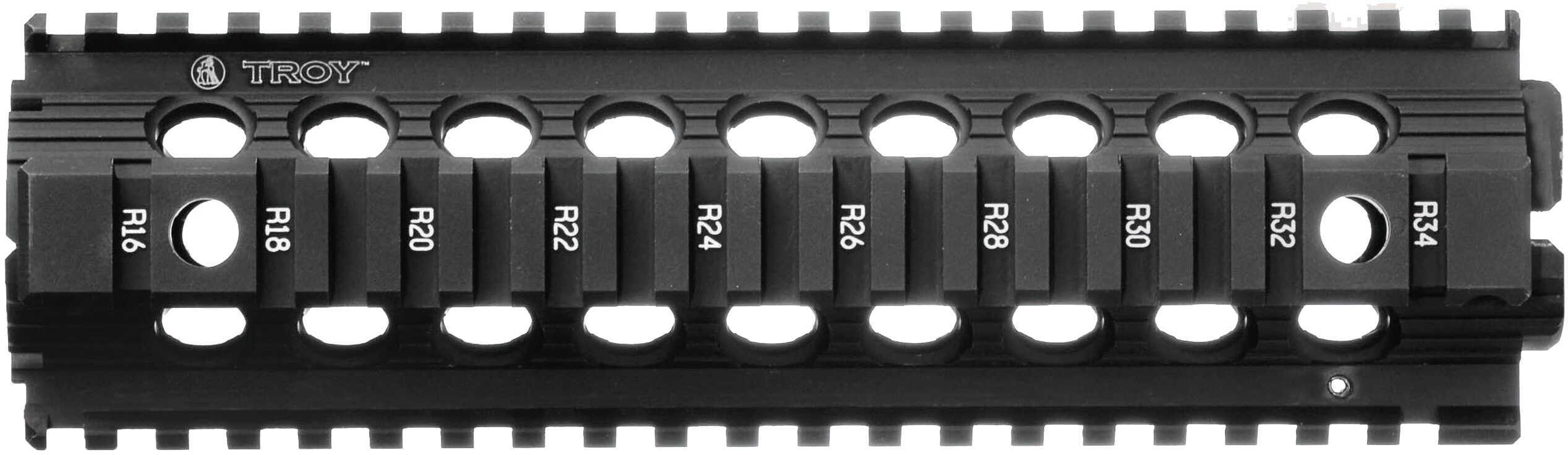 Troy BattleRail MRF 9" Fits AR-15 Drop-In 2-Piece Quad Rail Black Finish SRAI-MRF-D9BT-00