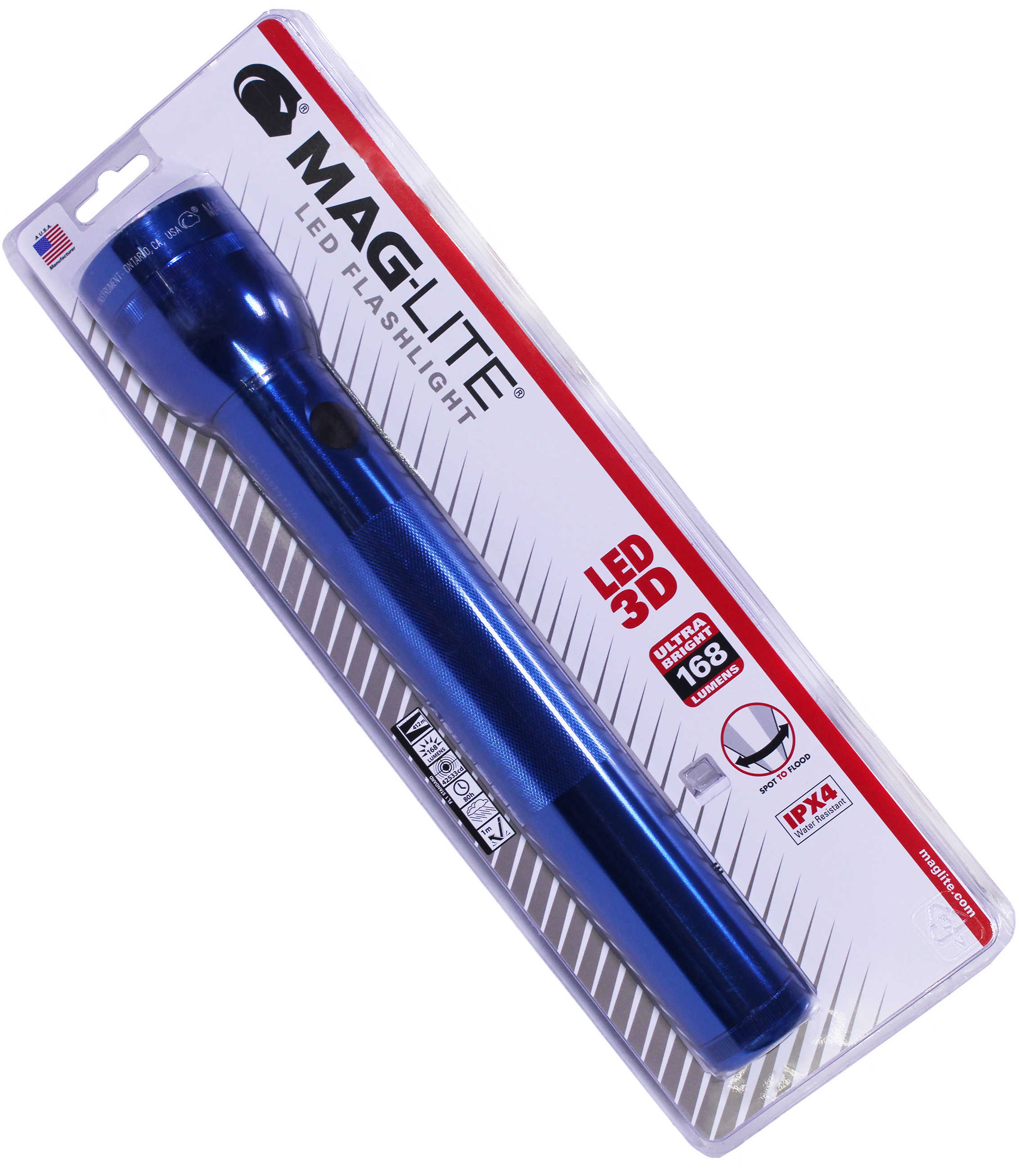 MagLite Flashlight, 3 D LED, Blue- New In Package