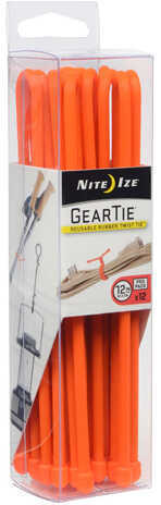 Nite Ize Gear Tie ProPack 12" Bright Orange 12 Pack Md: GTPP12-31-R8