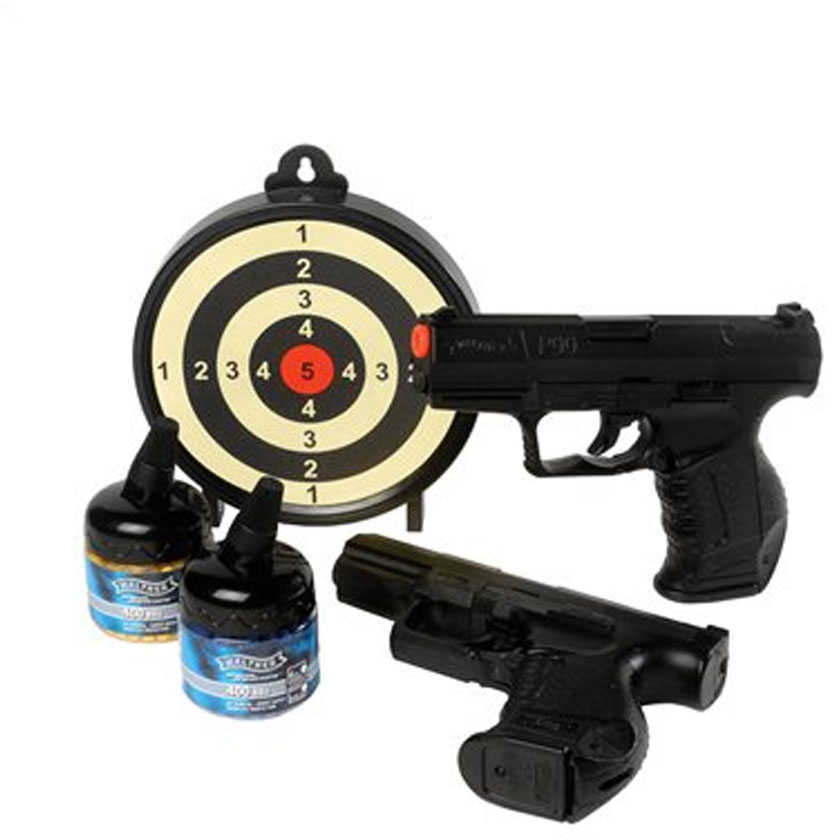 Umarex USA Walther P99 Replica Spring Airsoft 6mm Dueler's Kit 14 Rounds Black 2272030