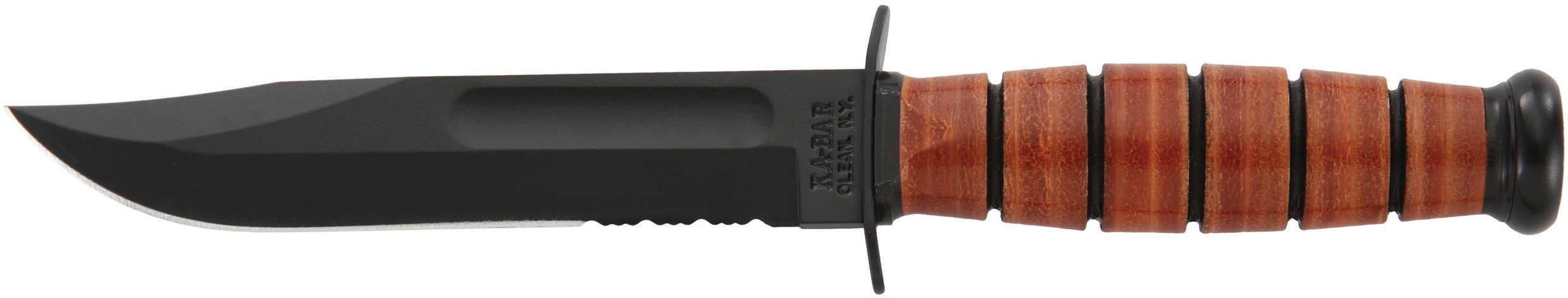 Ka-Bar Short USMC 1 1/4" Serrated Edge w/ Globe Sheath 2-1252-9