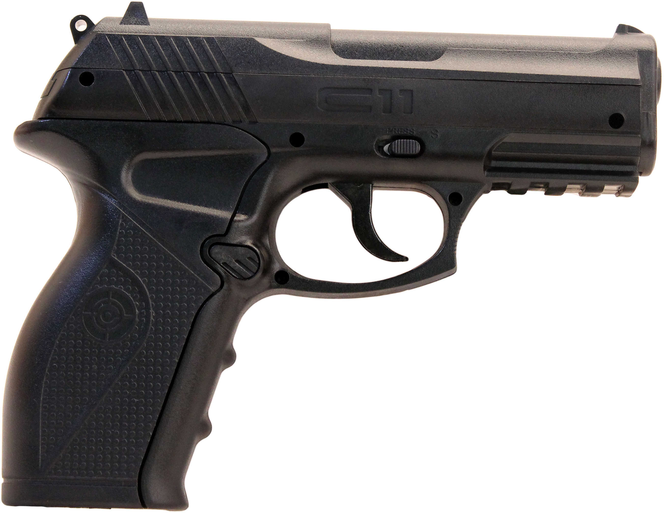 Crosman Model C11 Tactical Pistol .177 BB Black Synthetic Stock CO2 Semi Automatic 480 Feet Per Second