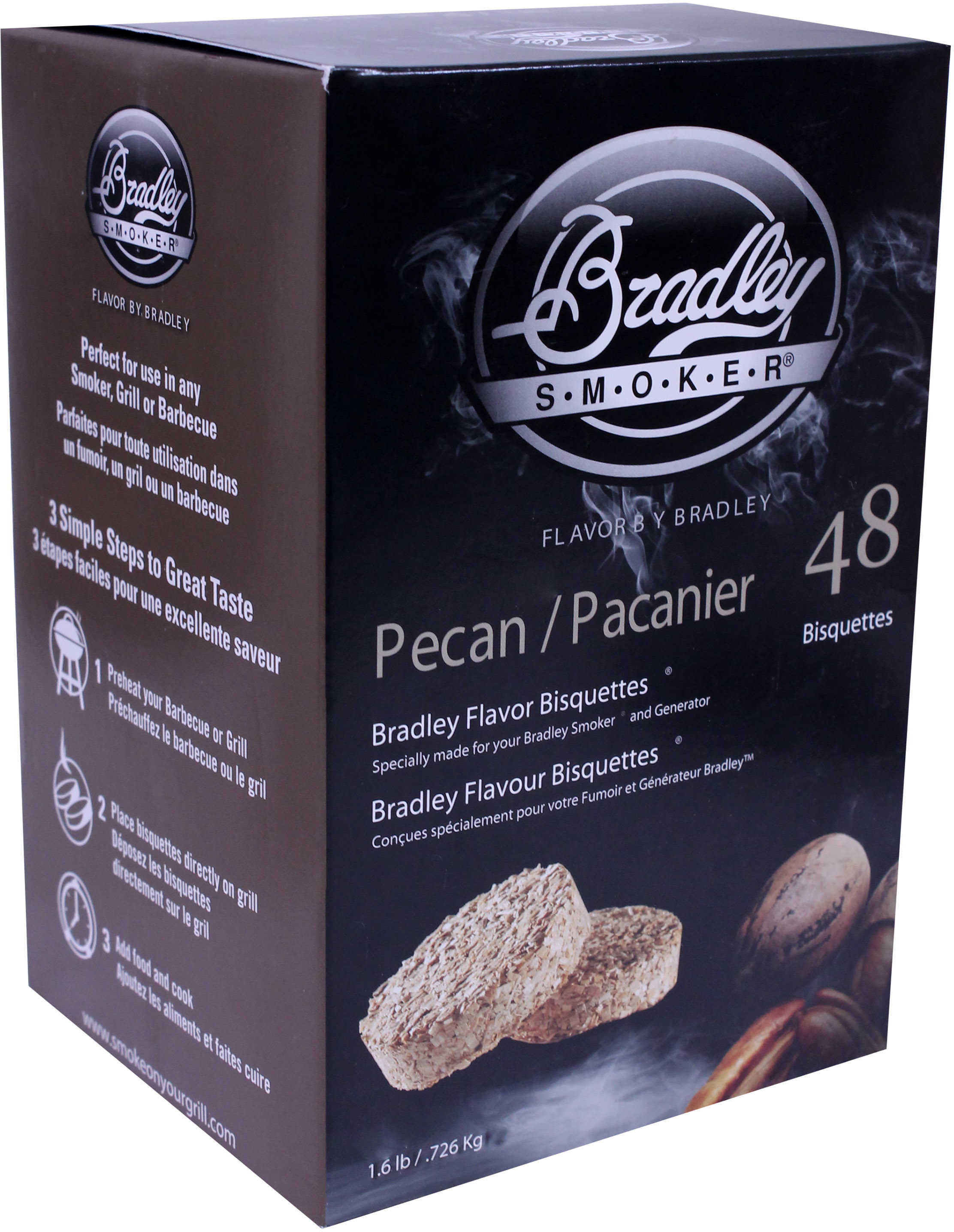 Bradley Technologies Smoker Bisquettes Pecan (48 Pack) BTPC48
