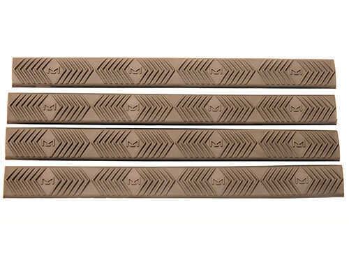 Ergo Grip M-LOK WedgeLok Rail Covers 6 1/4"X5/8" Slot Flat Dark Earth Finish 4 Pack 4332-4PK-DE