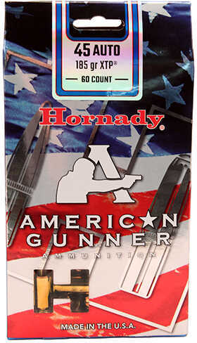 45 ACP 60 Rounds Ammunition Hornady 185 Grain Hollow Point