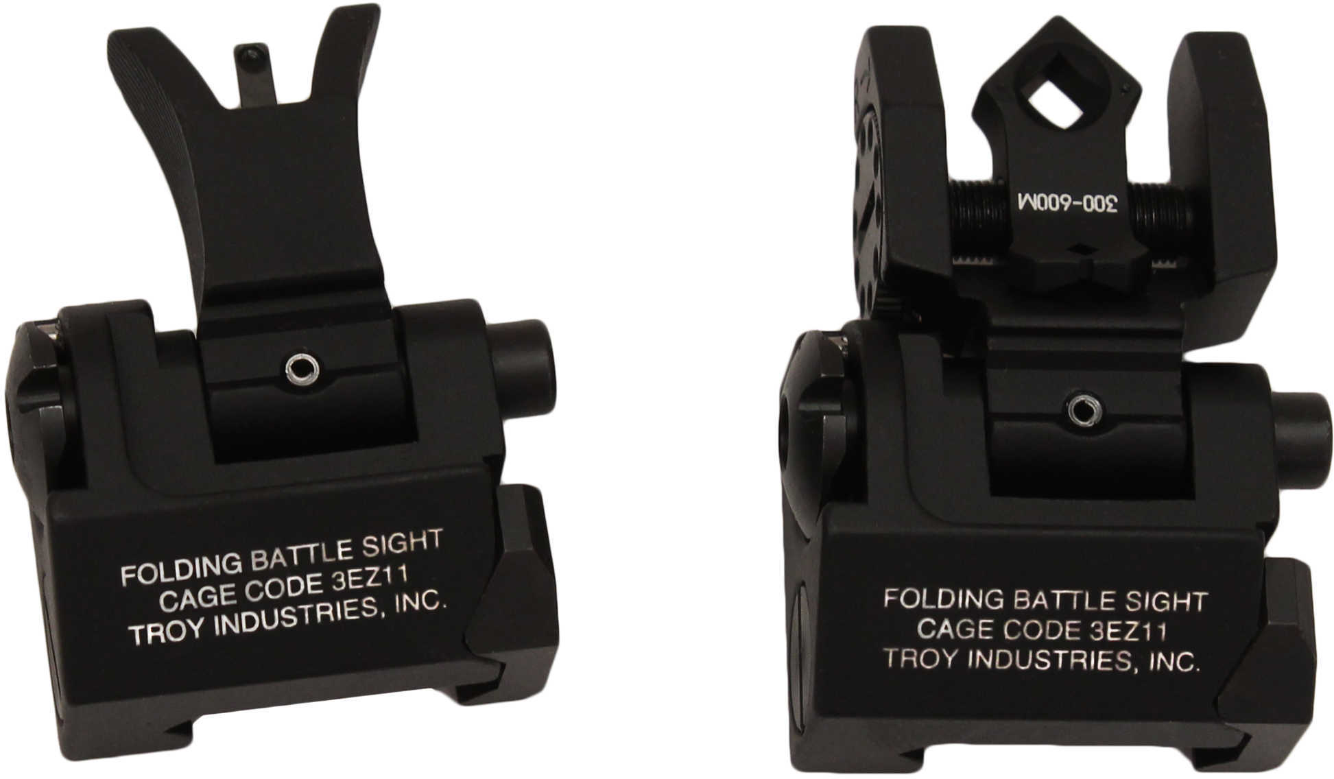 Troy Industries Micro- M4 Sight Set Black, Tritium, Folding SSIG-MCM-STBT-01