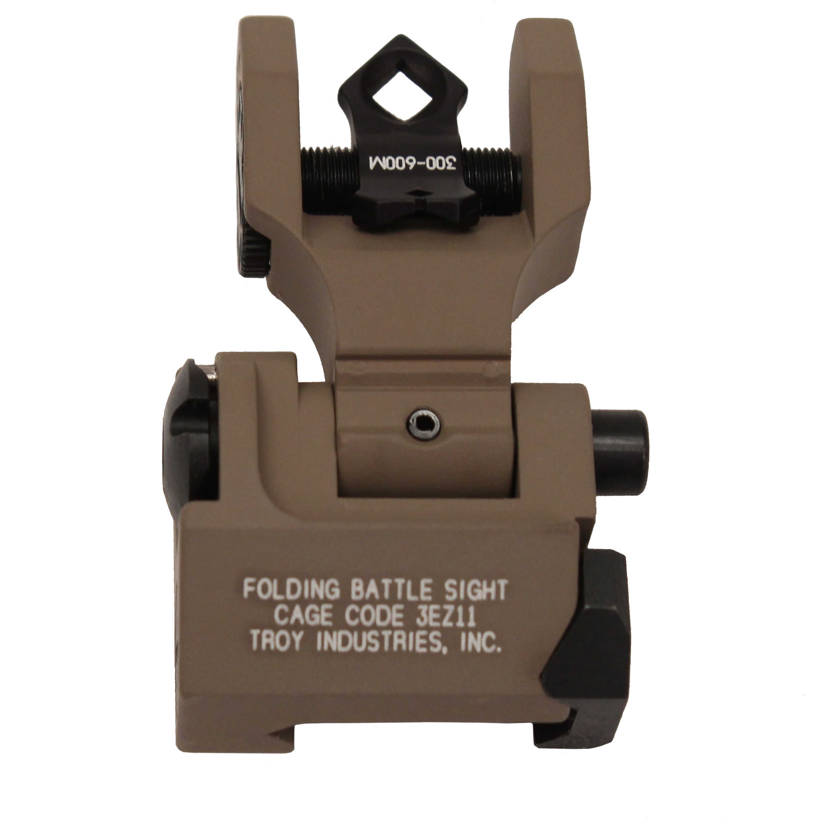 Troy BattleSight Rear Folding Sight Di-Optic Aperture Picatinny Flat Dark Earth Finish SSIG-DOA-RFFT-00