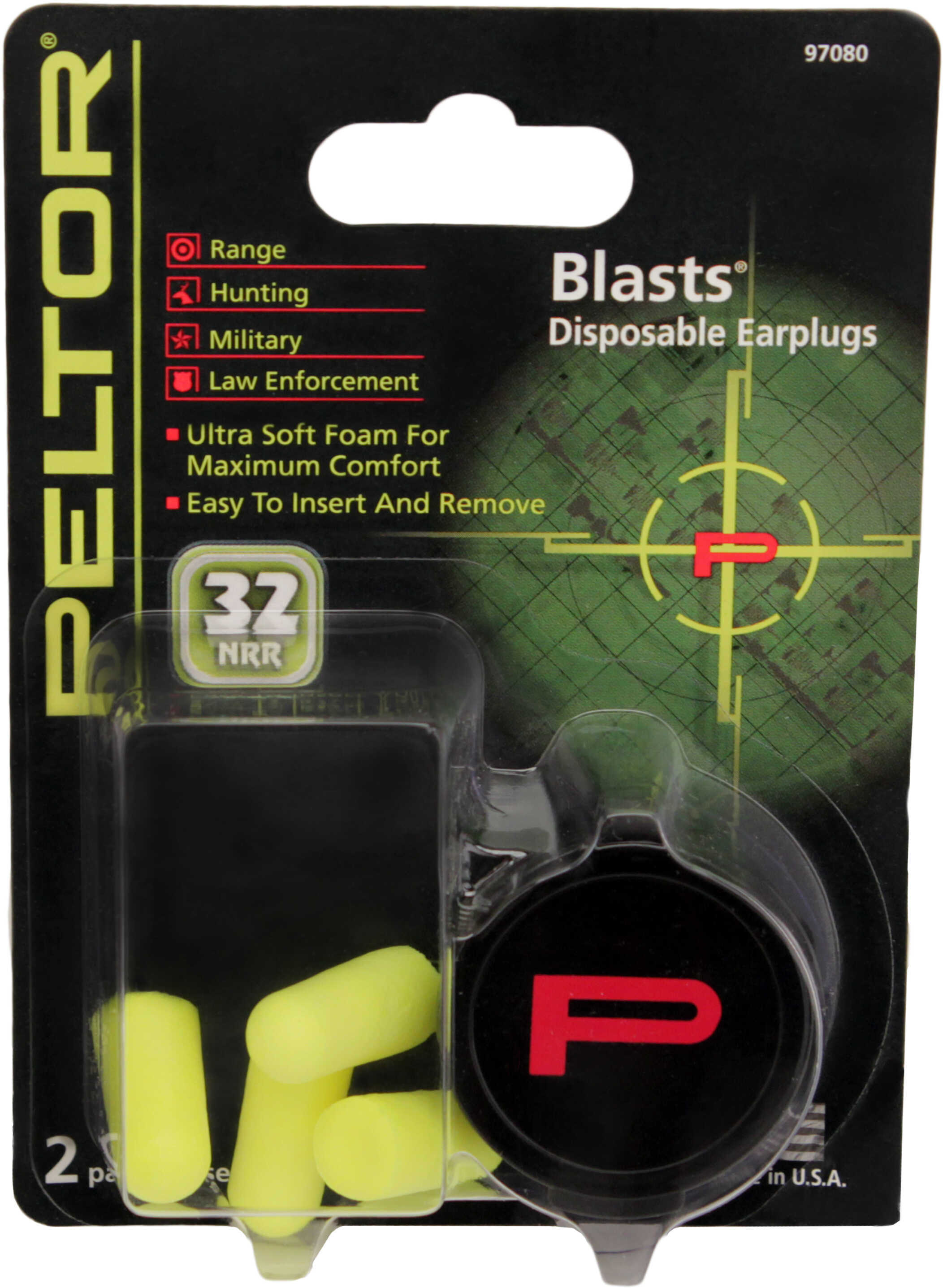 Peltor Blasts Disposable Ear Plugs - Uncorded Md: 97080
