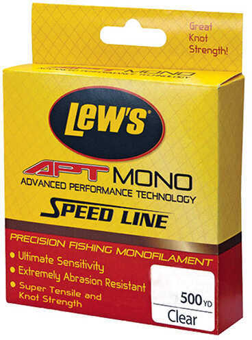 Lews APT Monofilament Speed Line 12 lbs 500 Yards Clear Md: LAPTM12CL