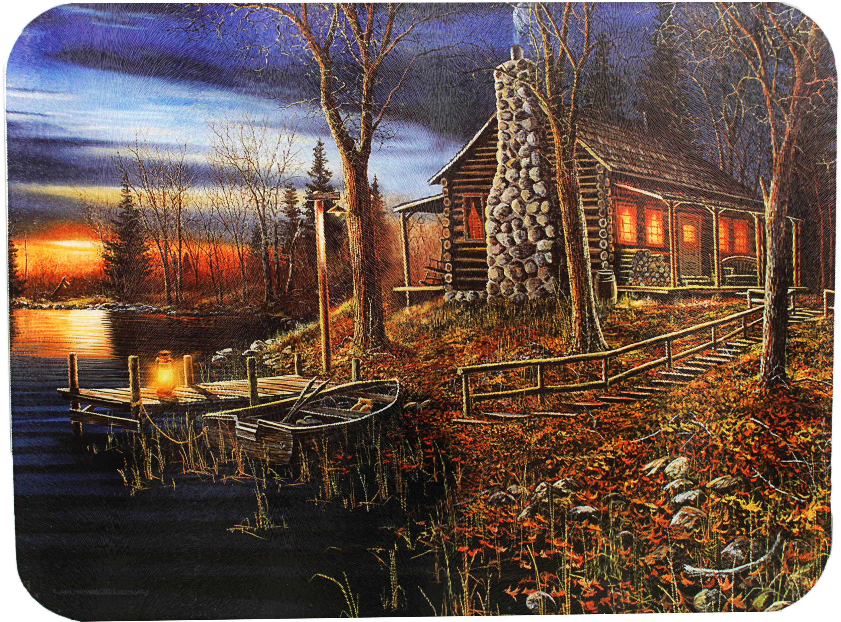 Rivers Edge Products Cutting Board Cabin Scene 746