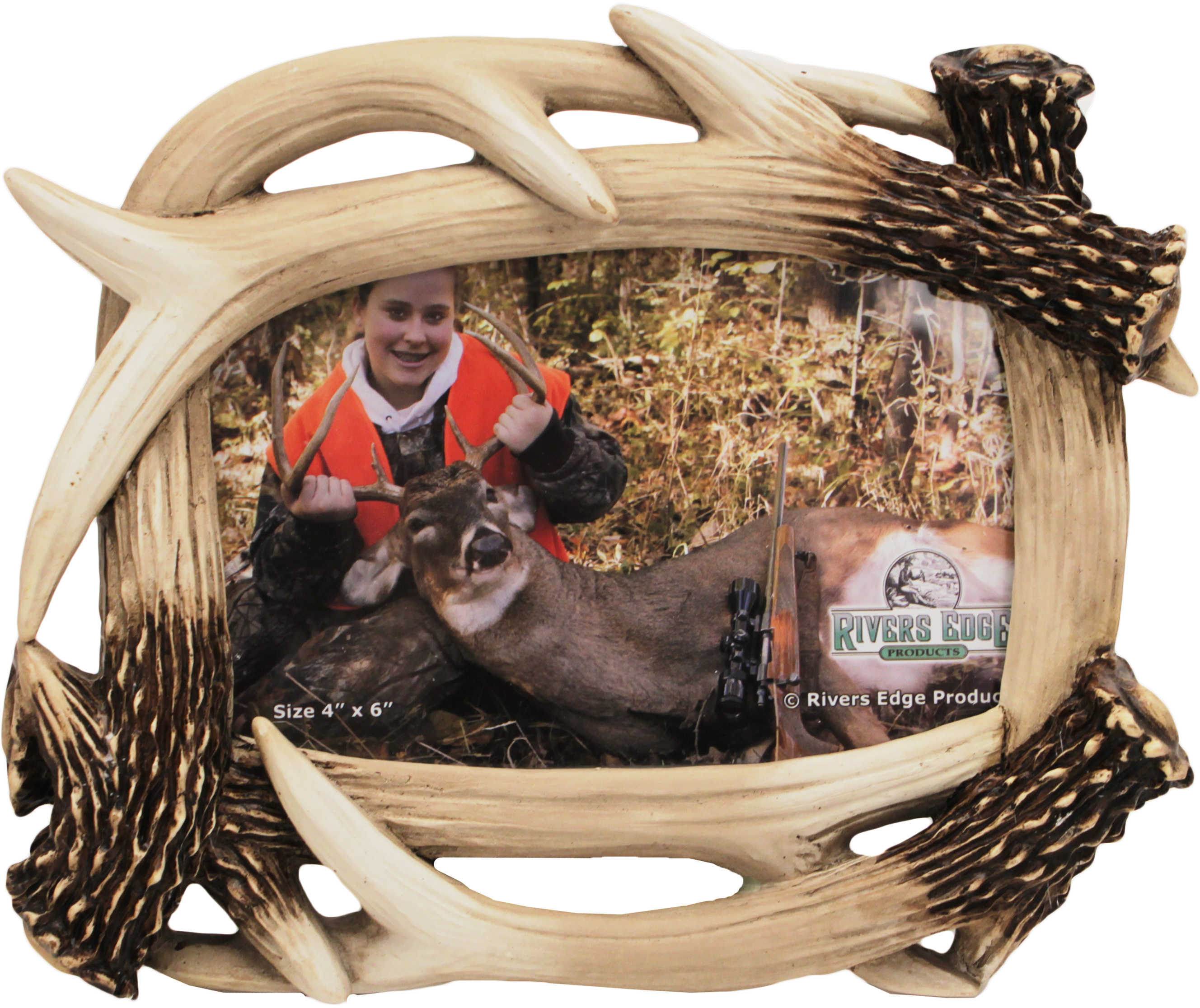 Rivers Edge Products Picture Frame 4"x6" Antler 477