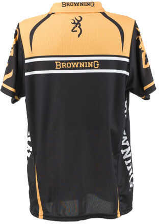 Browning Team Polo Shirt Gold/Black Small Md: 3010527301