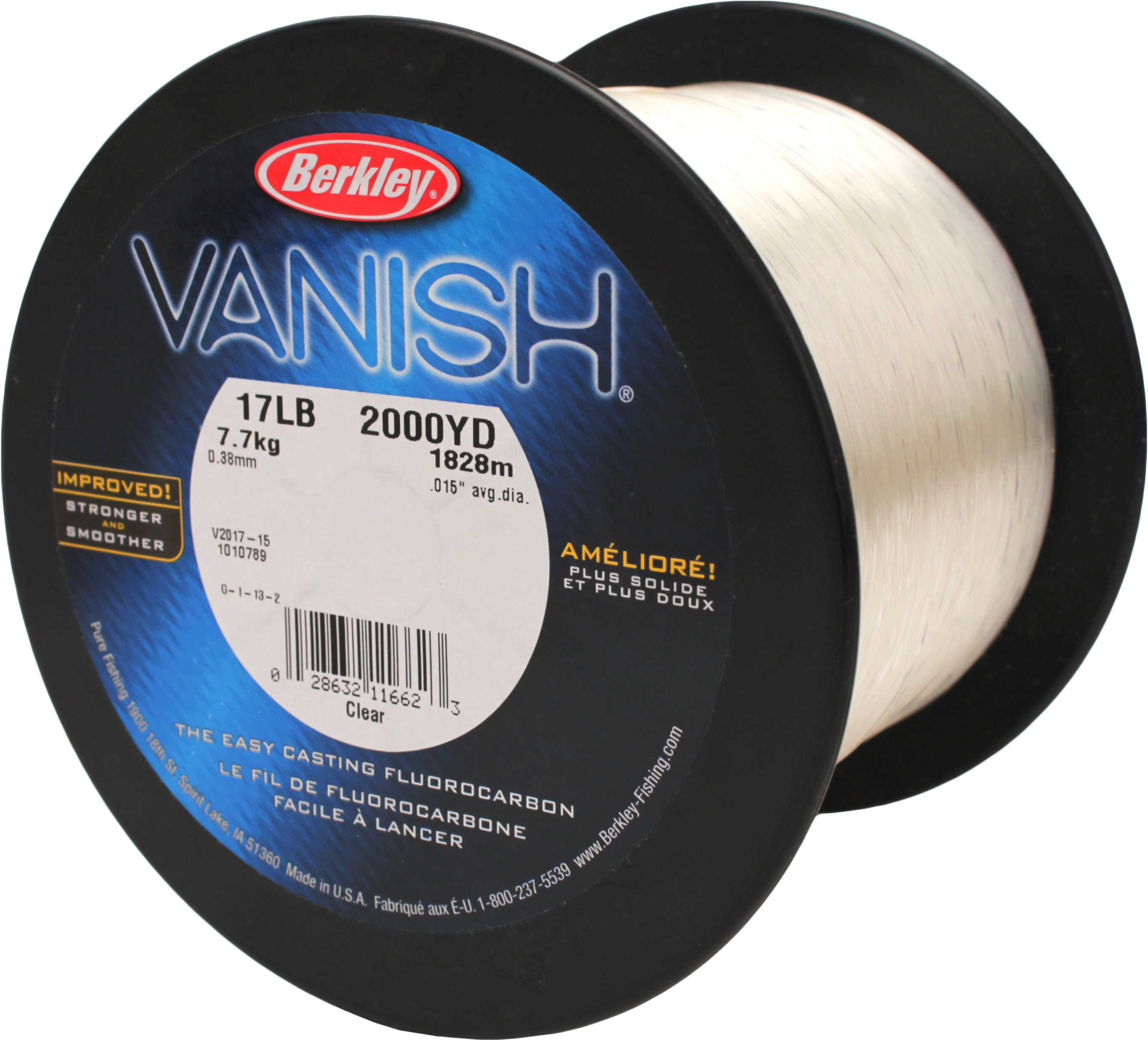 Berkley Vanish Service Spool, 2000 Yards Clear 17 lbs 1010789