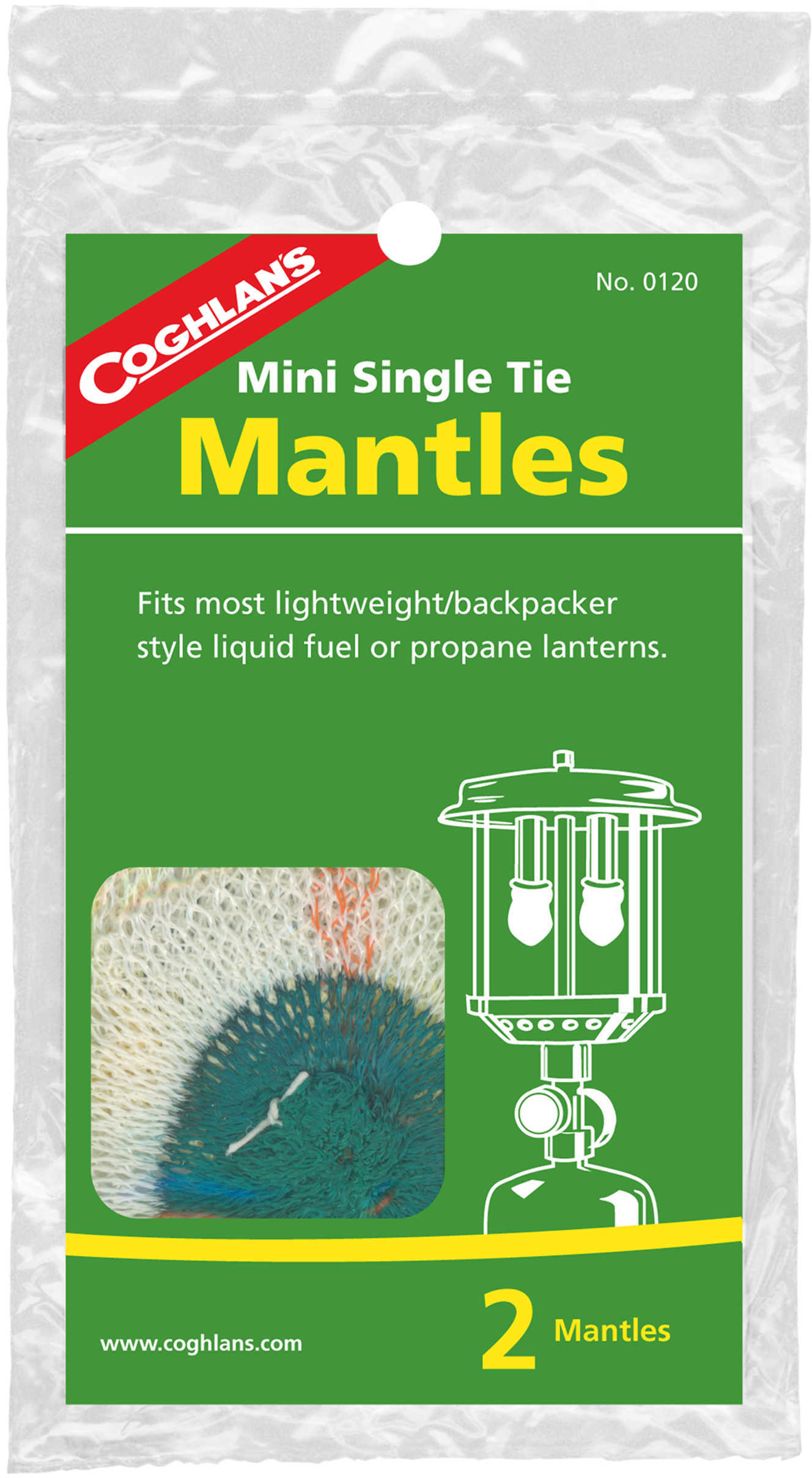 Coghlans Mantle Replacements Mini Single Tie, 2 Pack Md: 0120