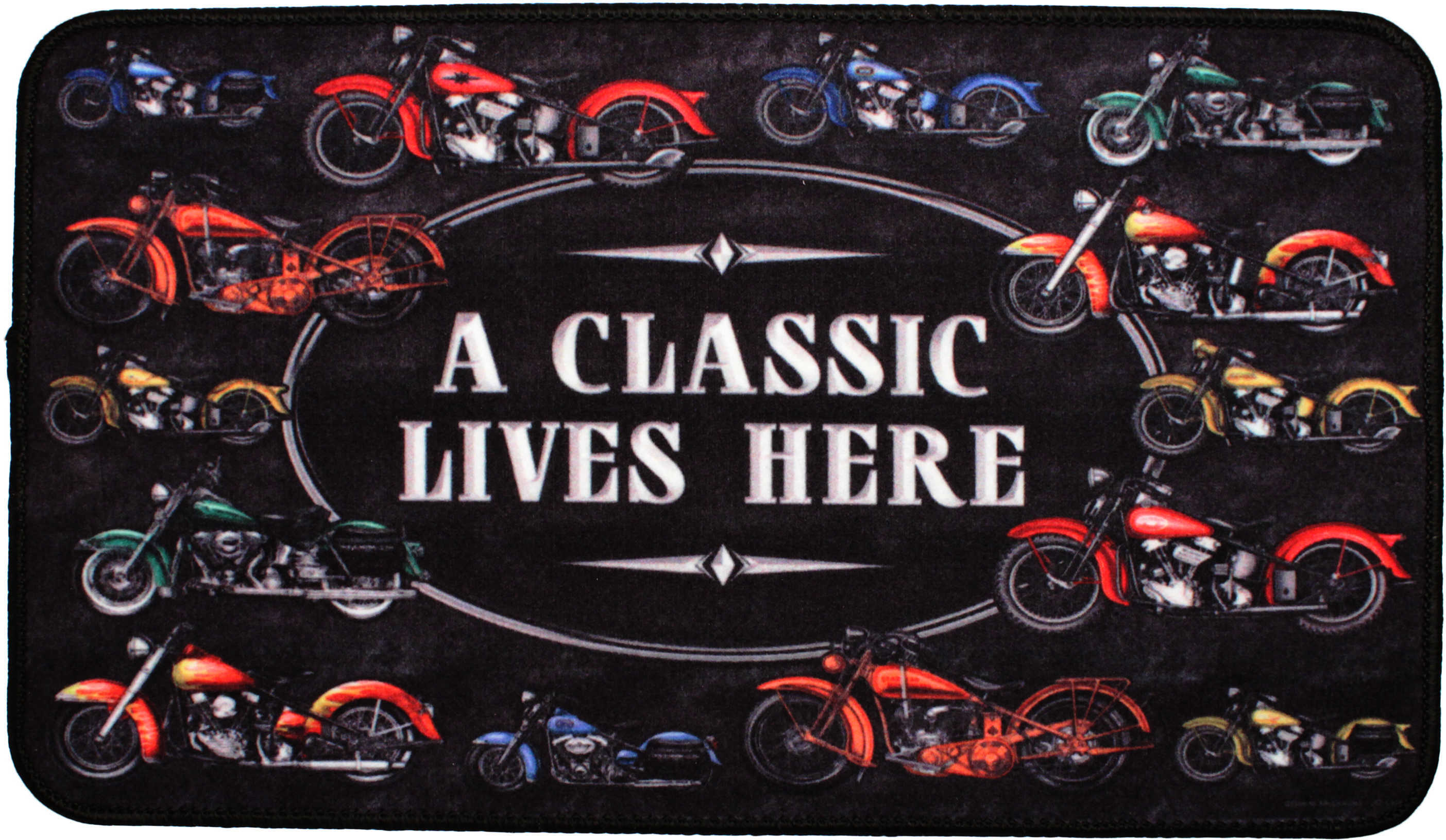 Rivers Edge Products Door Mat, 30"x18" A Classic Motorcycle 1876