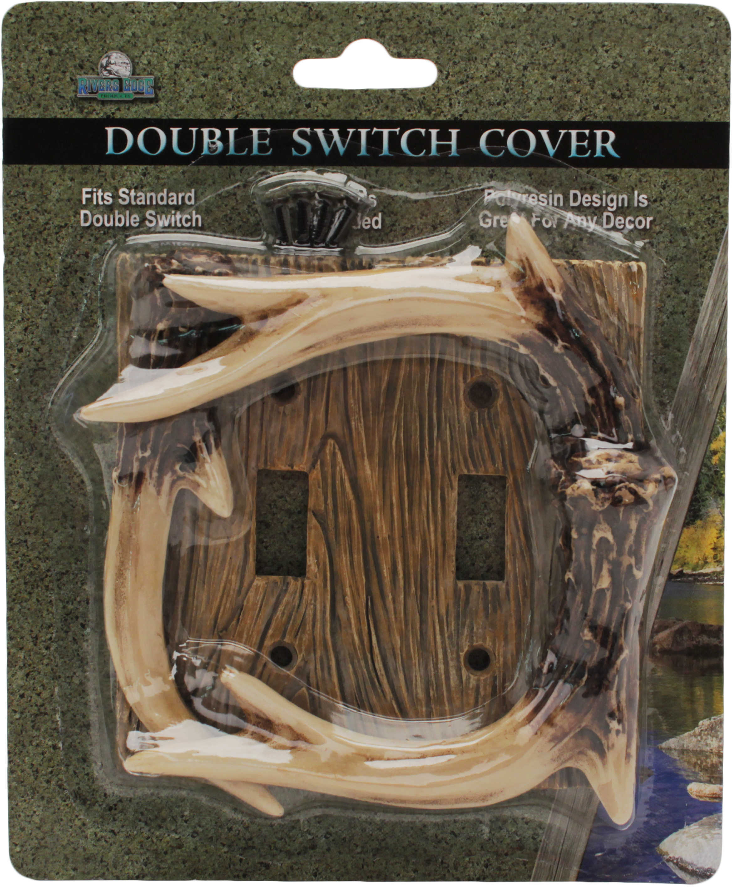 Rivers Edge Products Double Switch Cover Deer Antler 552