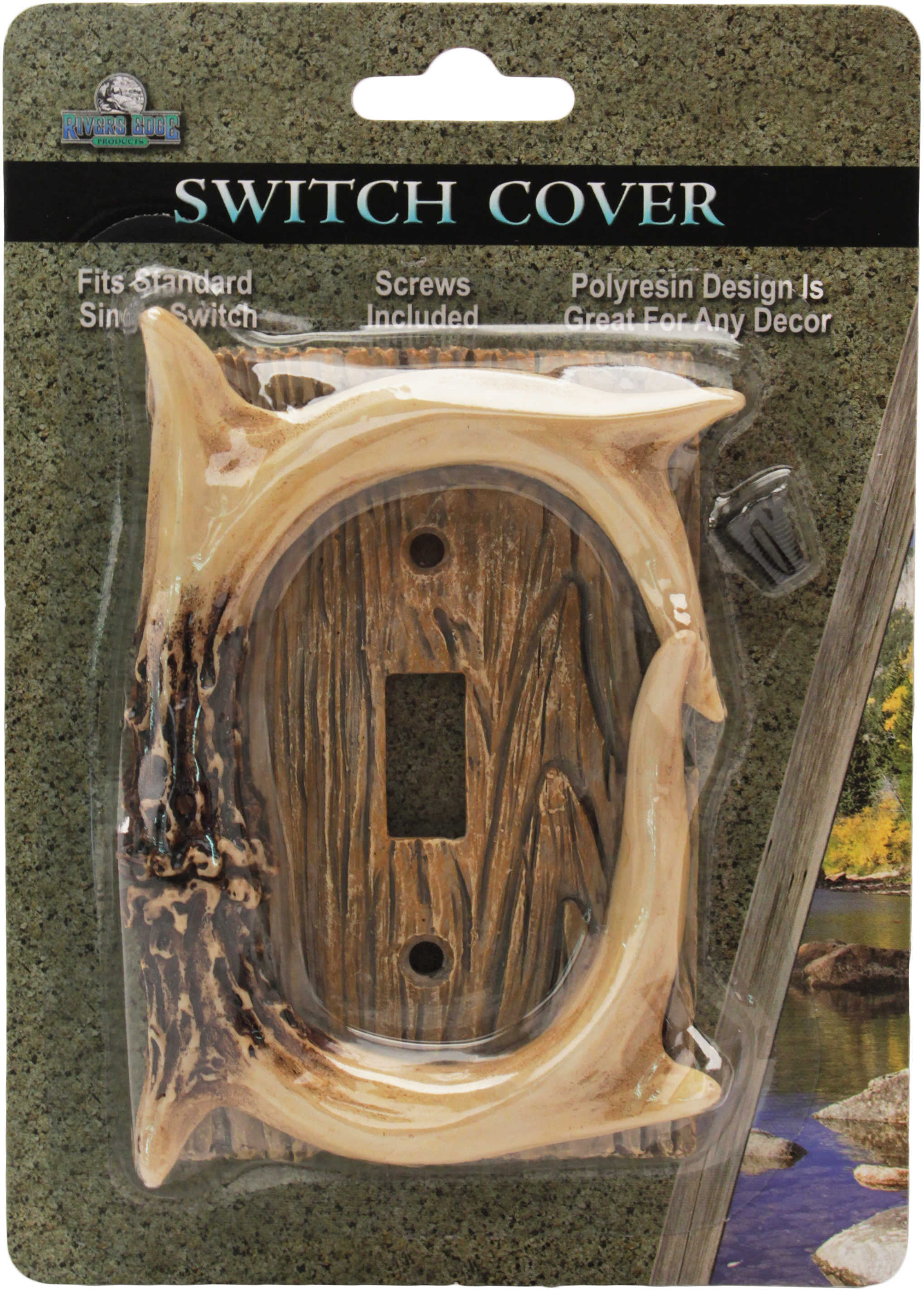 Rivers Edge Products Single Switch Cover Deer Antler 551