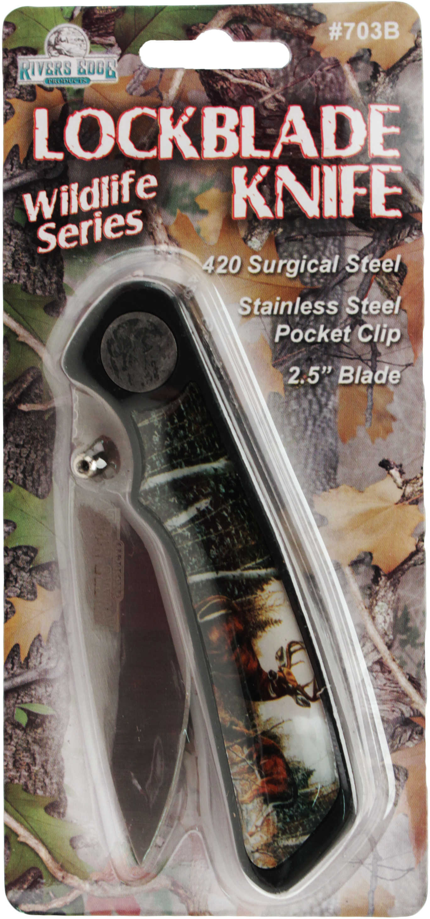 Rivers Edge Products Knife Camo Deer 703B