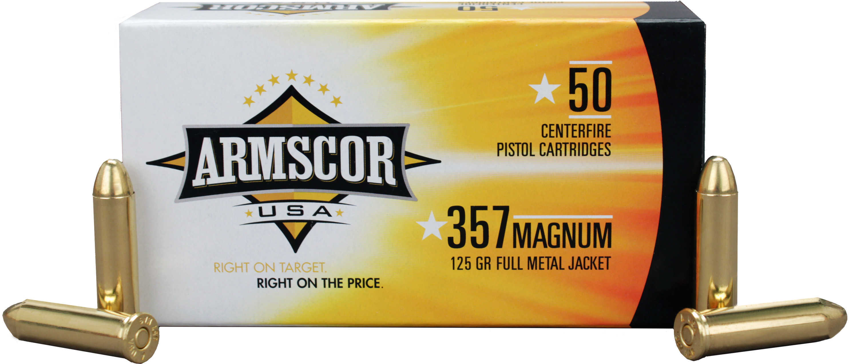 Armscor Precision Inc 357 Magnum Ammunition 125 Grains FMJ (Per 50) 50079