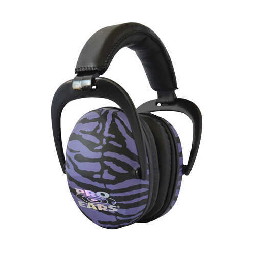 Pro Ears Ultra Sleek Noise Reduction Rating 26dB, Purple Zebra Md: PEUSPUZ