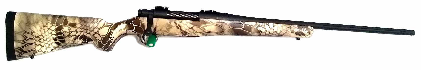 Mossberg Patriot 300 Winchester Magnum 22" Barrel Kryptek Highlanger Cammo Stock 5 Round Bolt Action Rifle 27951