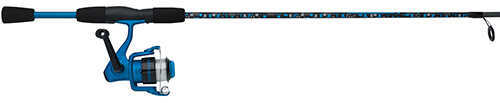 Shakespeare Amphibian Spinning Combo 30 1 Bearings 56" Length 2 Piece Rod Medium Blue Ambidextrous Md: 13