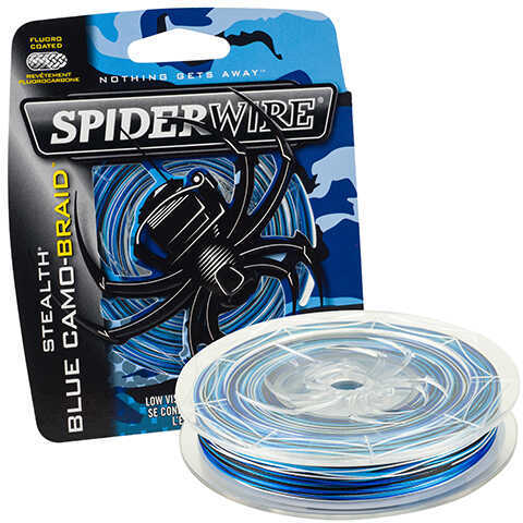 Spiderwire Stealth Braid 125 Yards , 20 lbs Strength, 0.010" Diameter, Blue Camo Md: 1368918