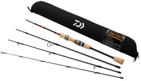 Daiwa Presso Ultralight Pack Spinning Rod 66" Length 4 Piece Power Fast Action Md: PSO6