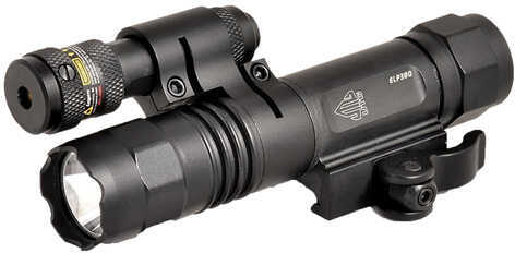 Leapers Inc. - UTG Accushot Flashlight Fits Picatinny LED Weapon with Adjustable Red Laser 400 Lumen Qui