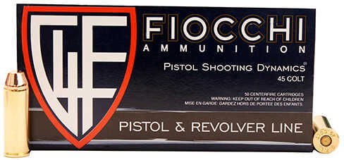 45 Colt 50 Rounds Ammunition Fiocchi Ammo 255 Grain Full Metal Jacket