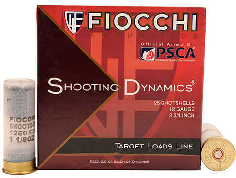 Fiocchi Shooting Dynamics 12 Gauget 1-1/8 Ounce 2.75-Inch #8 Shotshells, 25 Rounds Md: 12SD18X8