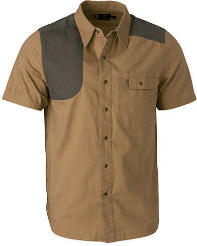 Browning Austin Shooting Shirt, Short Sleeve Taupe/Loden, X-Large Md: 3010657804
