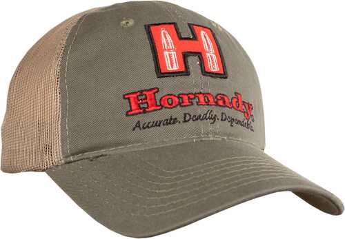 Hornady 99284 Cap Mesh OD/Tan W/Red Logo OSFA