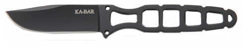 KABAR Skeleton Fixed Blade Knife 2.5" 5Cr15 Stainless Steel Plain Clip Point with Hard Plastic Sheath 1118BP