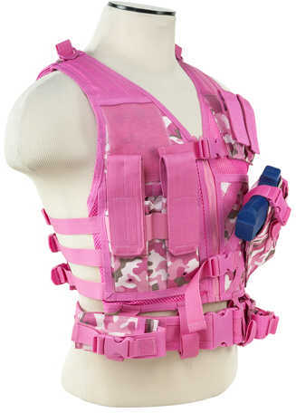 NcStar Tactical Vest Pink Camo, XS-S Md: CTVC2916PC